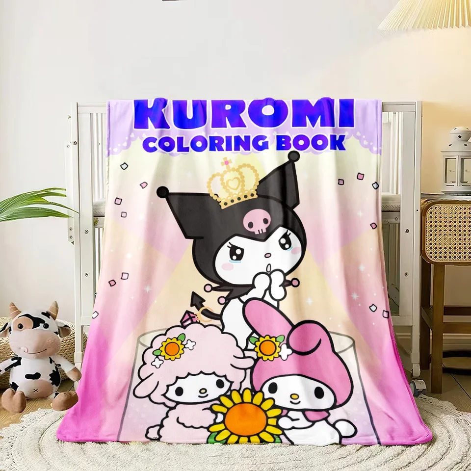 Kuromi Sanrio Lovely HD Vytlačené flanelové tenké prikrývky