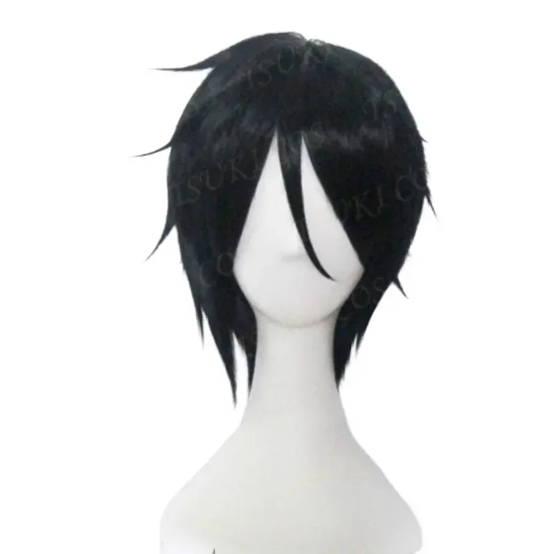 Kuroshitsuji Black Butler Sebastian Sebastian Michaelis krátky čierny tepla odolný anime cosplay parochň