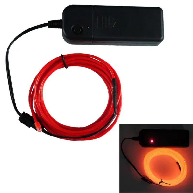 Kus elektroluminiscenčný drôt Flexibilné svetlo emitujúce neónové káblové vozidlo Interiérové ​​príslušenstvo Glow El Wire Decoration 3V
