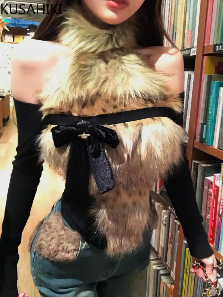 Kusahiki retro leopard tlač Patchwork z tričku na ramene pre ženy
