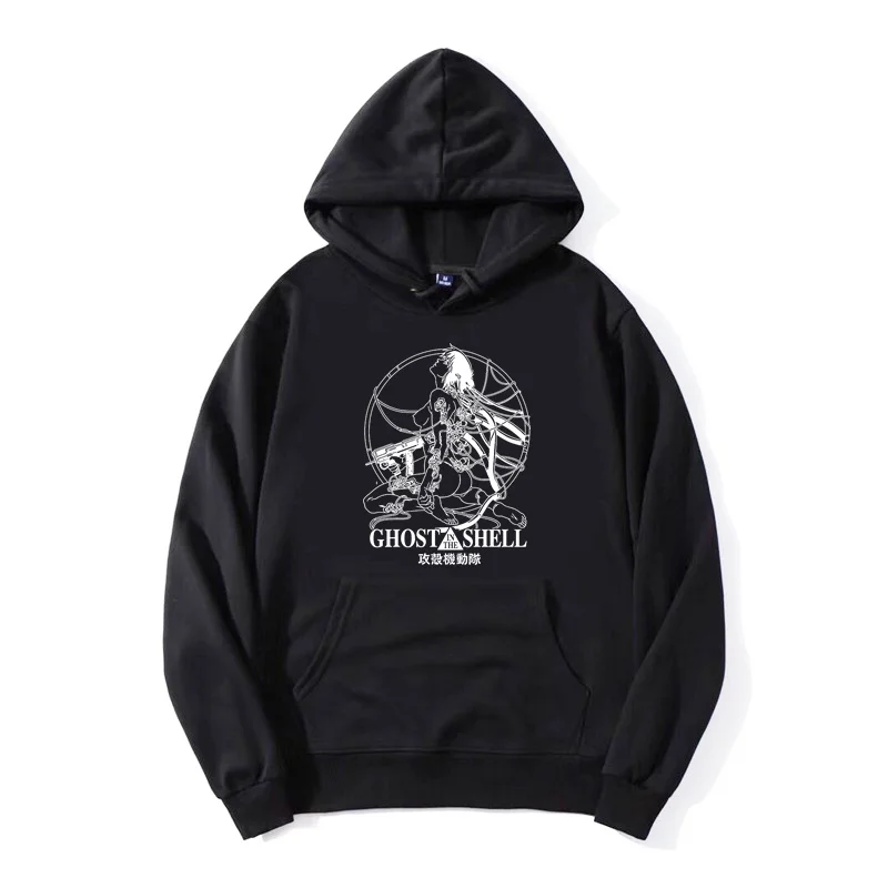 Kusanagi Motoko Ghost Soldier Ghost in the Shell Pullover mikina muži bavlnená kapucňa anime nadmerné mikina oblečenia streetwear
