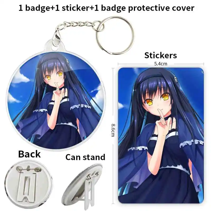 Kushima Kamome Game Anime Character Odznak brošňa Kotva periférie kolíka Pin Trinket Clothing Creative School Bag Cartoon