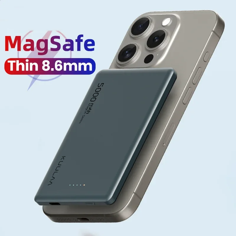 KUULAA 10000MAH 20W bezdrôtového nabíjačky mobilných telefónov Externá prenosná rýchla nabíjanie pre iPhone 15 14 sériu