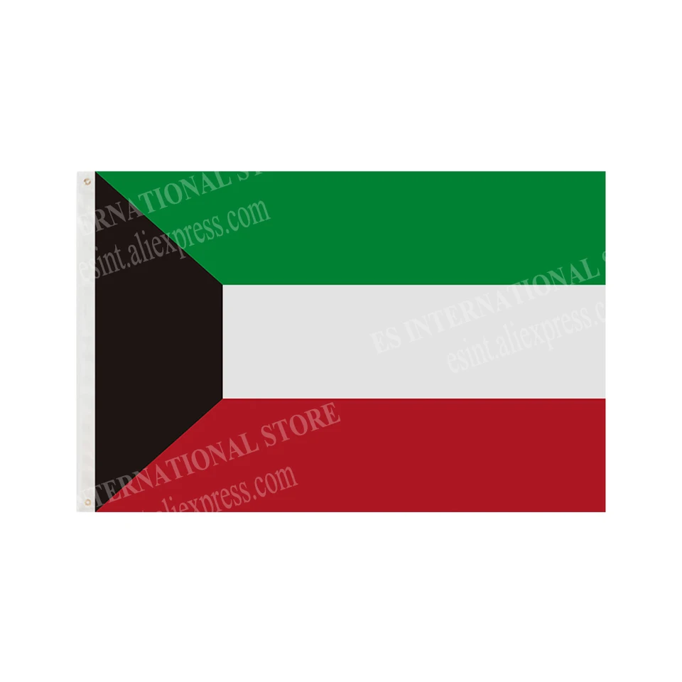 Kuwait Flag Graphic na mieru tlačený závesný banner dizajn outdoor reklamná dekorácia športový polyester hriadeľový kryt priechodky