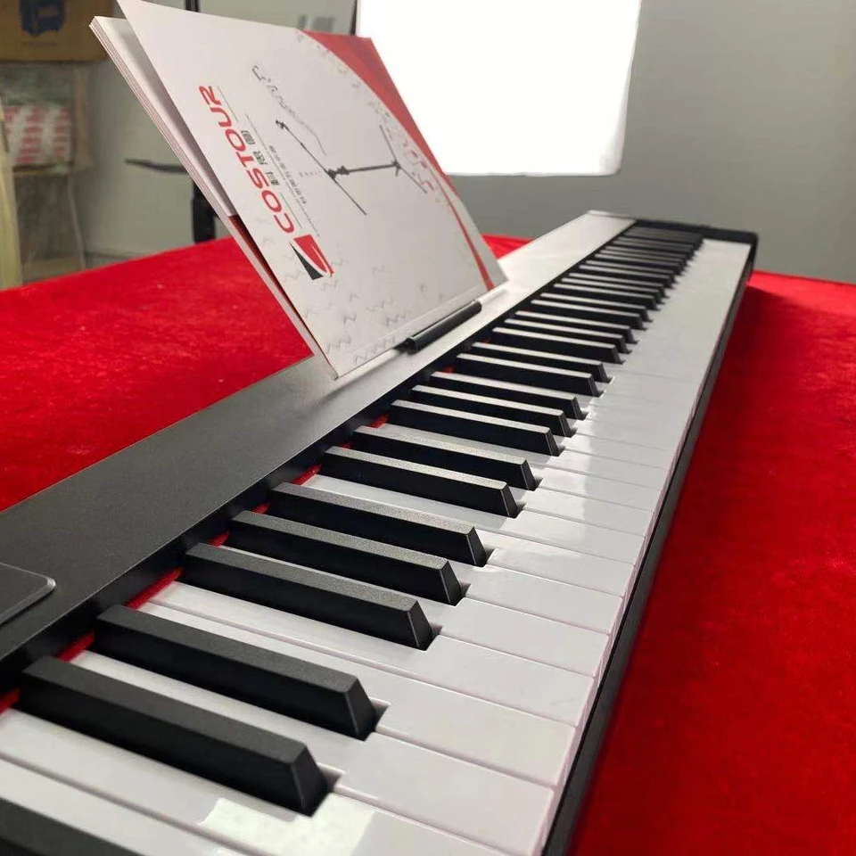 Kvalitné elektronické klavír 88Keys midi nabíjateľné batériu vo zvisle klavír pre začiatočníkov