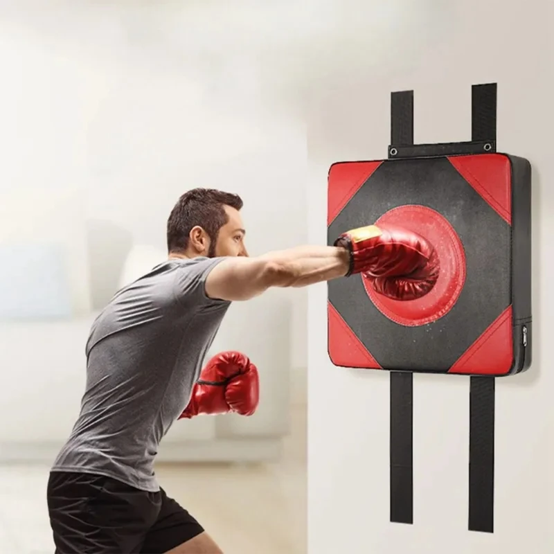 Kvalitné kožené dierovanie cieľový box taška Mat Taekwondo Training Pieand Bags Wall Focus podložky Muay Thai Kicking Fighting Gear