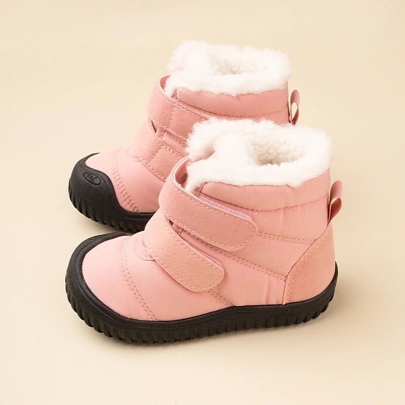 Kvalitné moderné unisex batoľatá vonkajšie zimné členok Častiny teplé topánky Anti-Slip Kids Športové snehové topánky