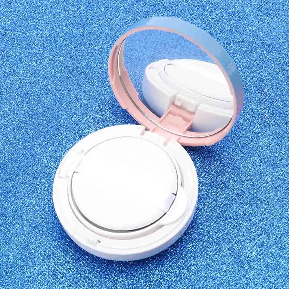 Kvalitné zrkadlo s práškovým puzdrom na špongii vzduchový vankúš prázdny vzduchový vankúš Puff Box Kozmetický kontajner make -up make -up puzdro BB Cream Cytle