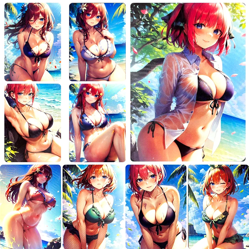 KVALITÁLNE QUINTUPLETS NAKANO ICHIKA NAKANO MIKU DIY Domáce bleskové karty vianočné narodeniny Darček pre hračky Zbierka