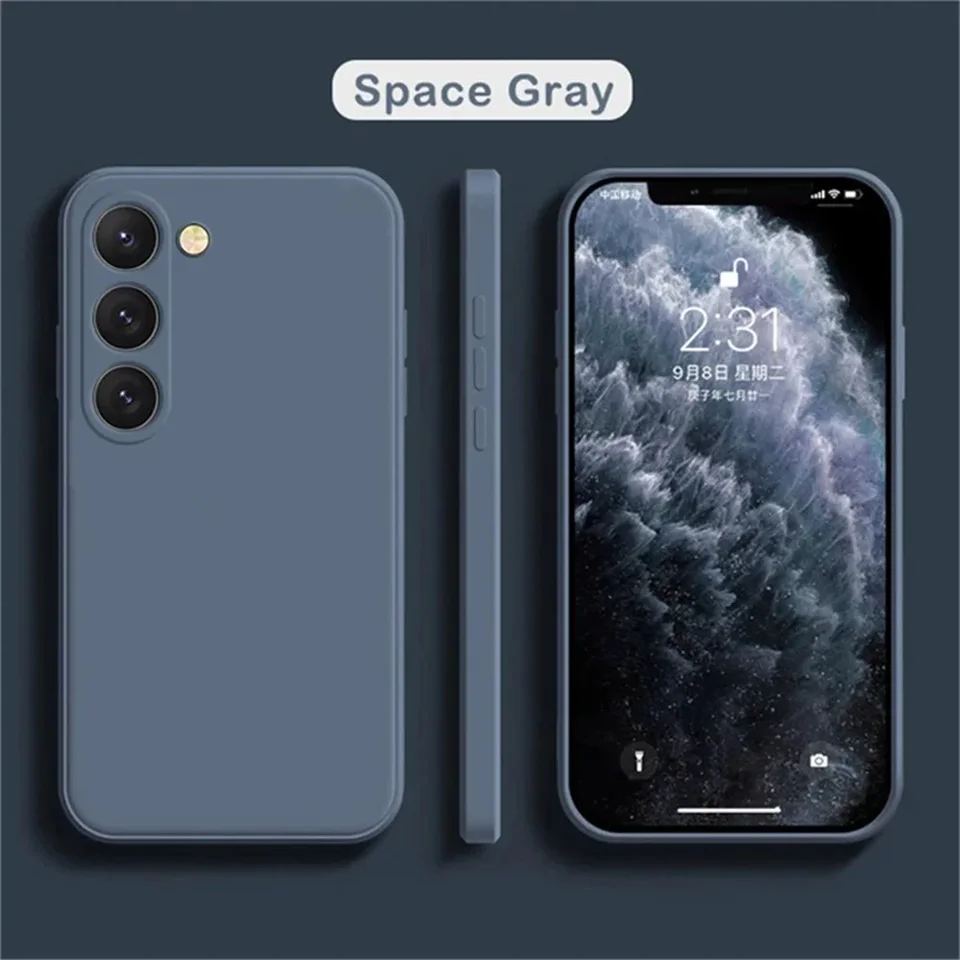 Kvapalina Silikónový telefón pre Samsung Galaxy S25 S24 S23 S22 S21 S20 Ultra Plus S20FE S21 FE A72 A52 A51 4G Cover