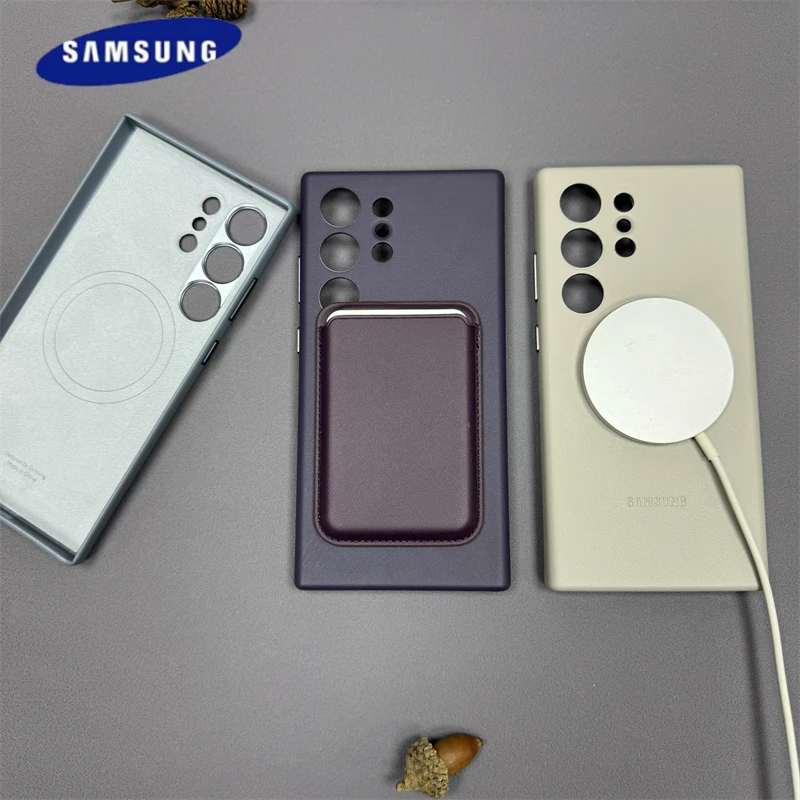 Kvapalný silikón pre puzdro magnetického telefónu Magsafe Samsung Galaxy S24 Ultra S23 Ultra S22 Ultra bezdrôtové obaly na náboj Soft
