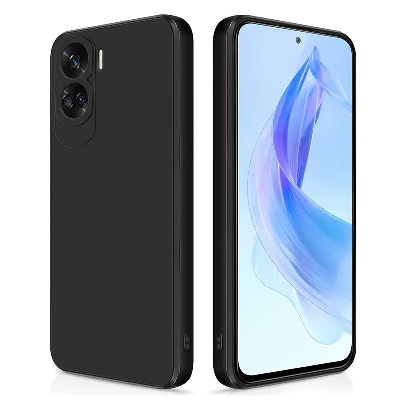 Kvapalný silikónový puzdro pre Huawei Honor 9 10 Lite 20 30 60 70 80 90 Pro 100 9x Soft Shock odolný voči Čierne Fundas Fundas Capa Fundas