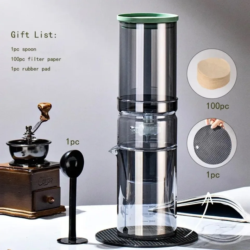Kvapkanie ľadového varenia Zdieľanie hrnca na kvapku kávu kávová káva Cold Brew Pot Cold Brew Chladn a tepelne odolná v kaviarni 600 ml