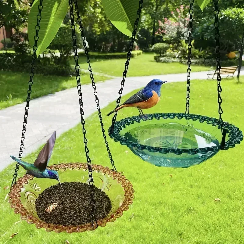 Kvet v tvare vtákov visiaci kŕmny vták Birdbath vtáčie kúpeľ pre záhradu vonkajšie dekorácie Doručené poľnohospodárske potreby