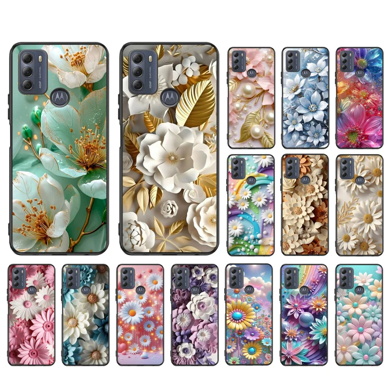 Kvetinová farba kvetinového telefónu pre Motorola Edge 50 40 Pro 50 40 30 Ultra Neo Fusion Moto G84 G54 G85 G62 G53 G72