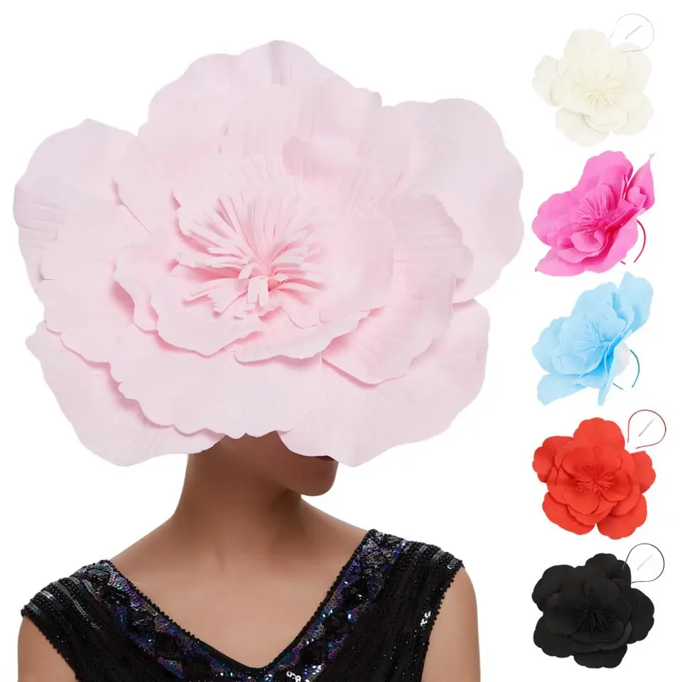 Kvetinové dekorácie hlavy pokrývky fascinátor fascinátor kvetinové čelenky Fascinátor pre svadobný make -up ples pre pokladnicu 여성용 고혹모자