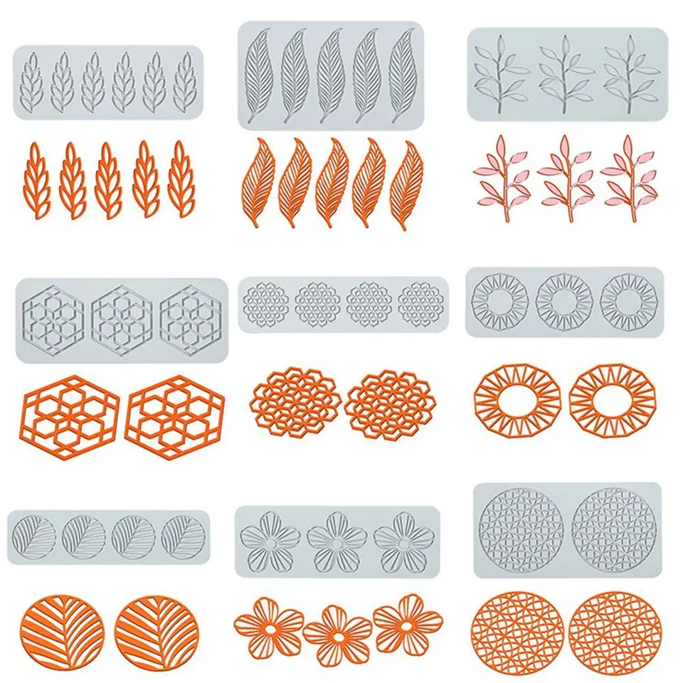 Kvetinové listy vzory torta čipka matk fondant silikónová forma DIY remese