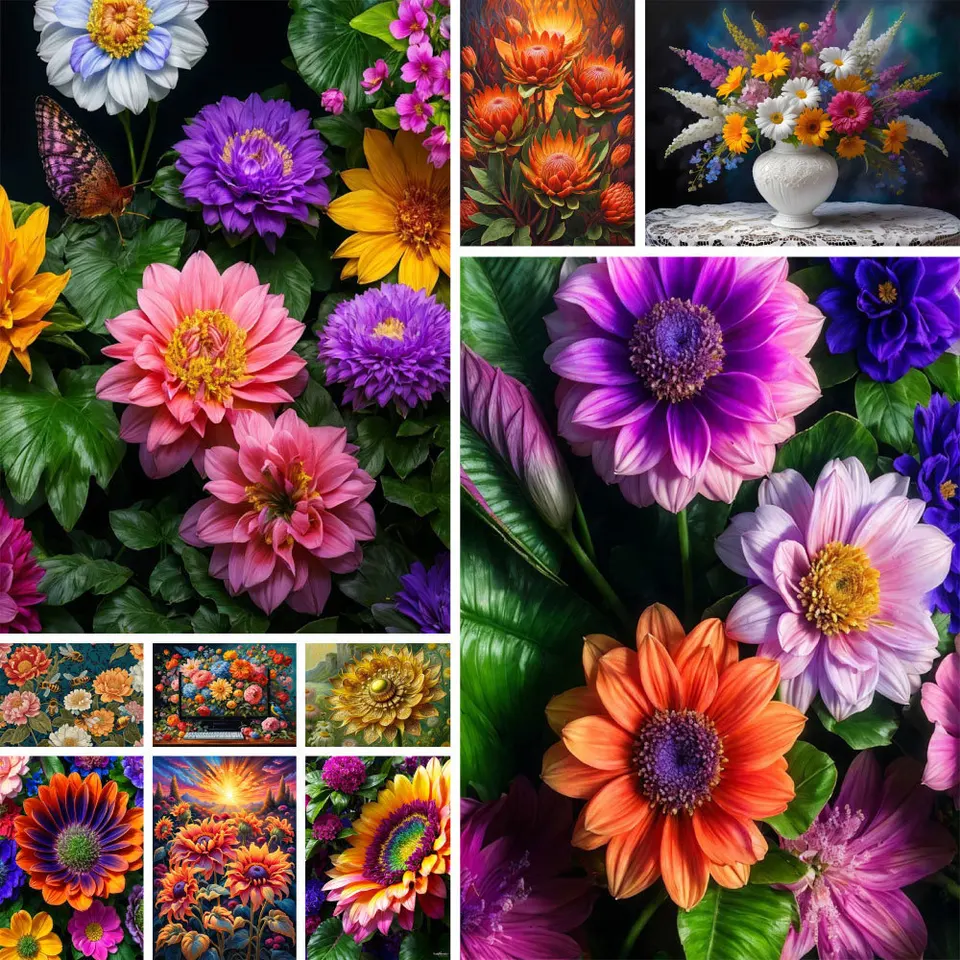 Kvety Gerbera maľba podľa čísla Art Crafts Dodávky pre dospelých domáca dekorácia personalizované darčekové nápady zadarmo Doprava 2023 Hot