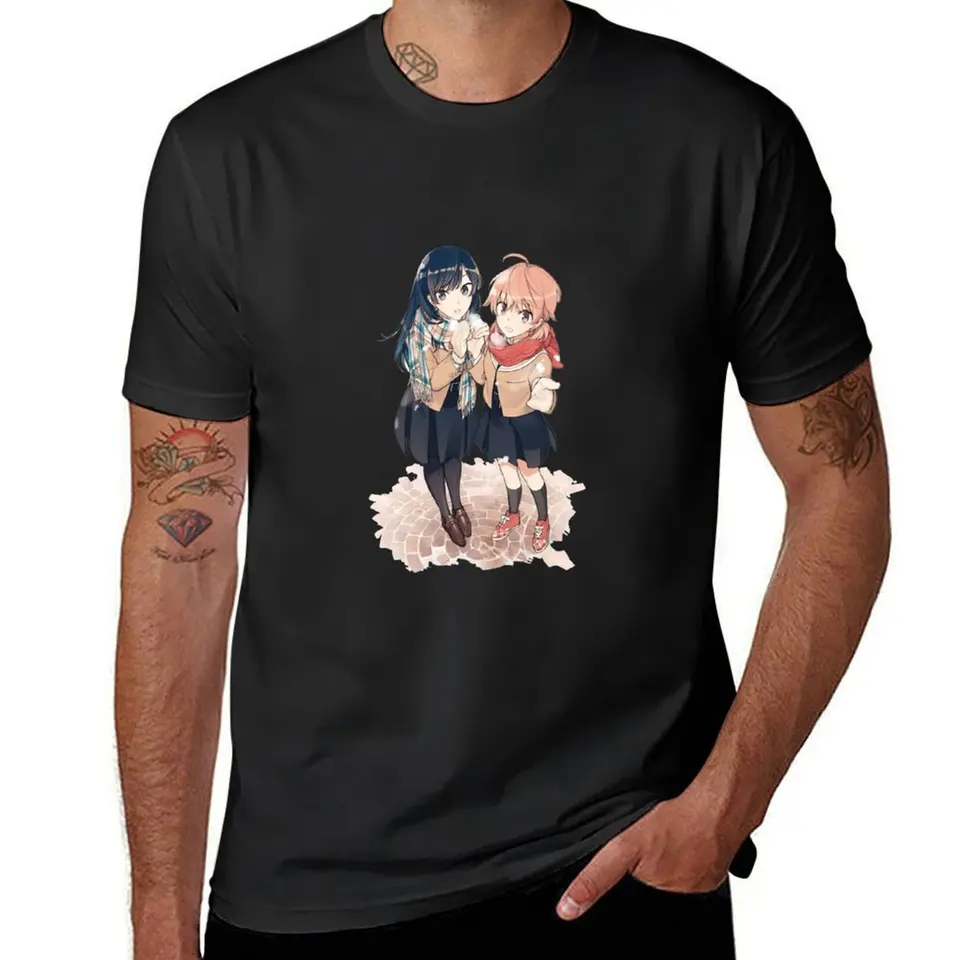 Kvitnete do teba anime vtipné roztomilé anime slepka tričko Funnys plus veľkosti Tops Tops Grafické odpaliská štíhle fit tričká pre mužov
