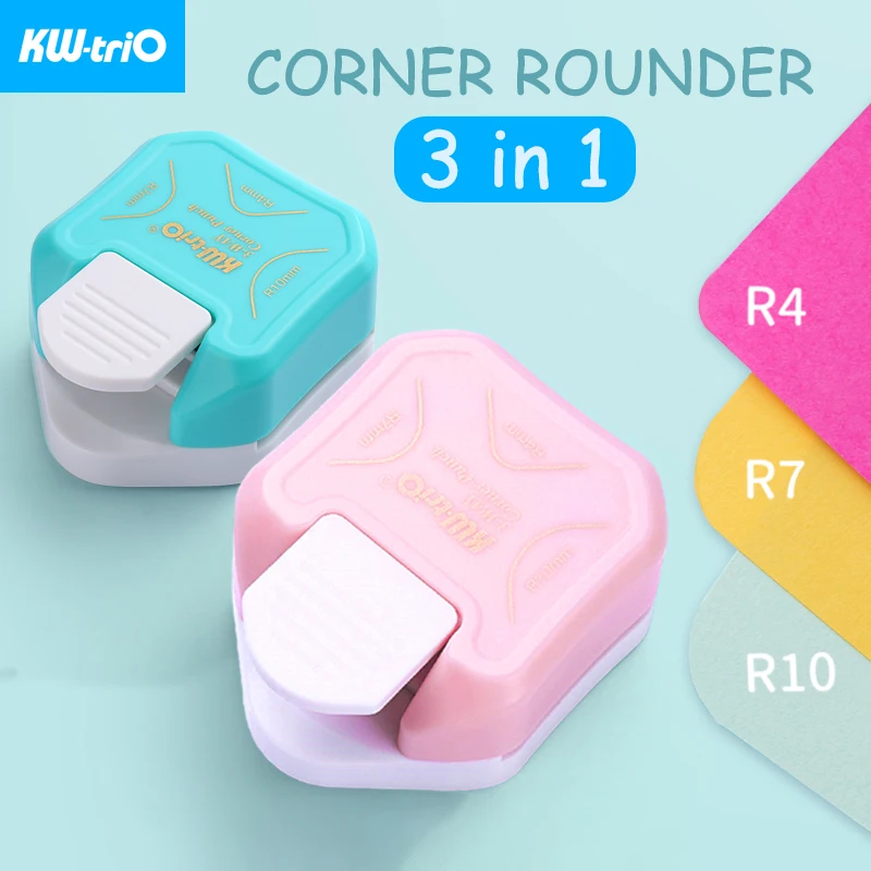 KW-Trio 3-v-1 rohový okrúhly punč Pitch Photo Cut R4/R7/R10MM ROUNT ROOR ROORMER CURTER NA KARTY