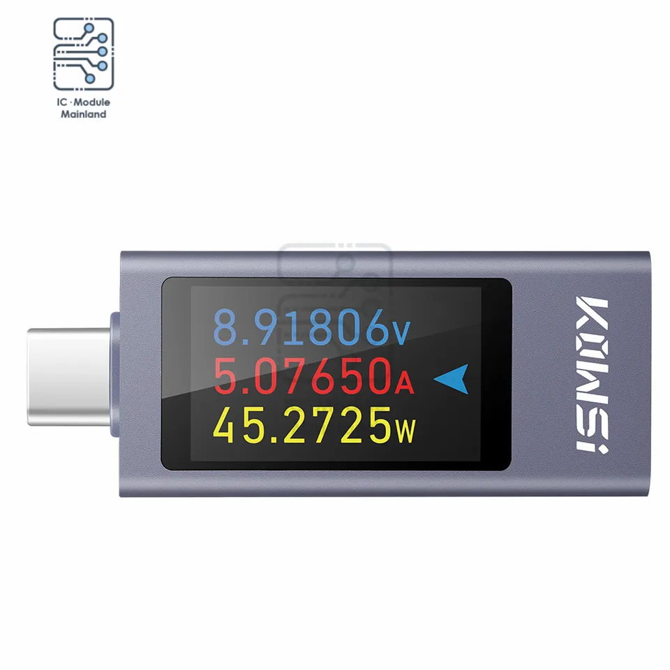 KWS-2303C HD 1,06 'TFT Display Multifunkčné napätie a prúdový tester typu C DC 4-30V 0-12A Power Meter
