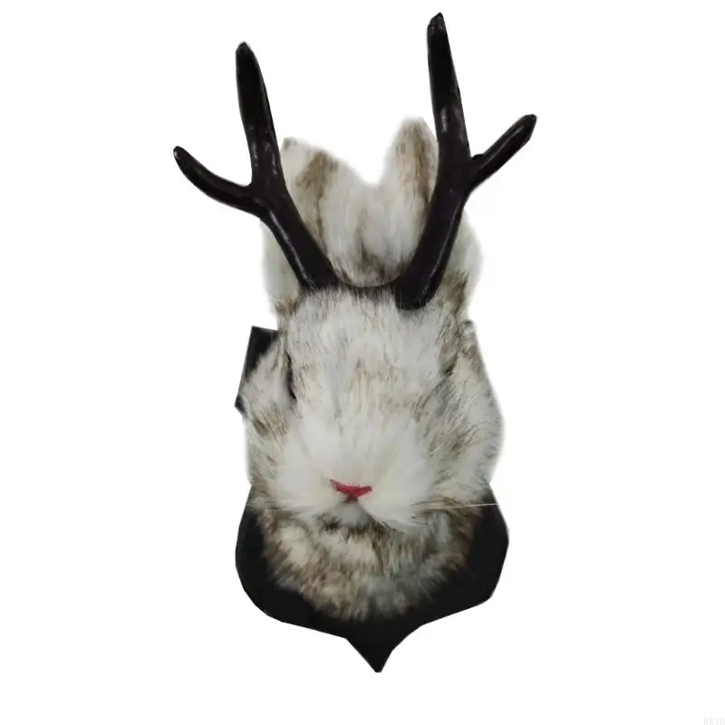 KX4B Králiková hlava DEER Deer Deer parohy na stenu sochu živicu Zvieracie sochy zavesenie dekorácie na vianočné domy obývacia izba