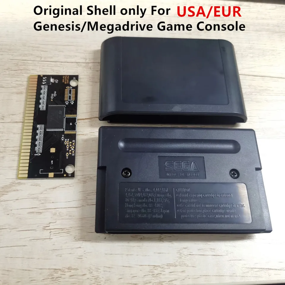 KY technológia MD Flashkit Card Prepísateľná elektroless Gold PCB karta pre Sega Megadrive Genesis Video Game Console Case