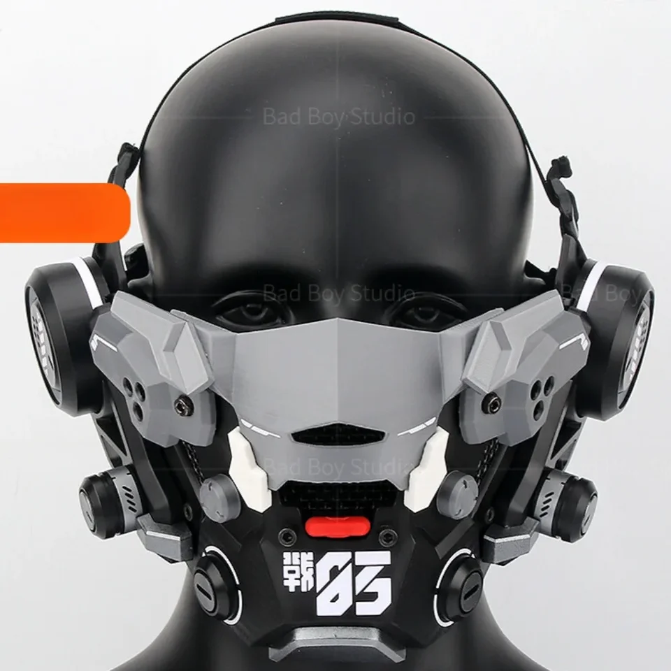 Kybernetická rola punk maska ​​sci-fi mecha stroj môže napoly tvár Mask cos bitka cosplay anime rekvity halloween kostýmy pre mužov