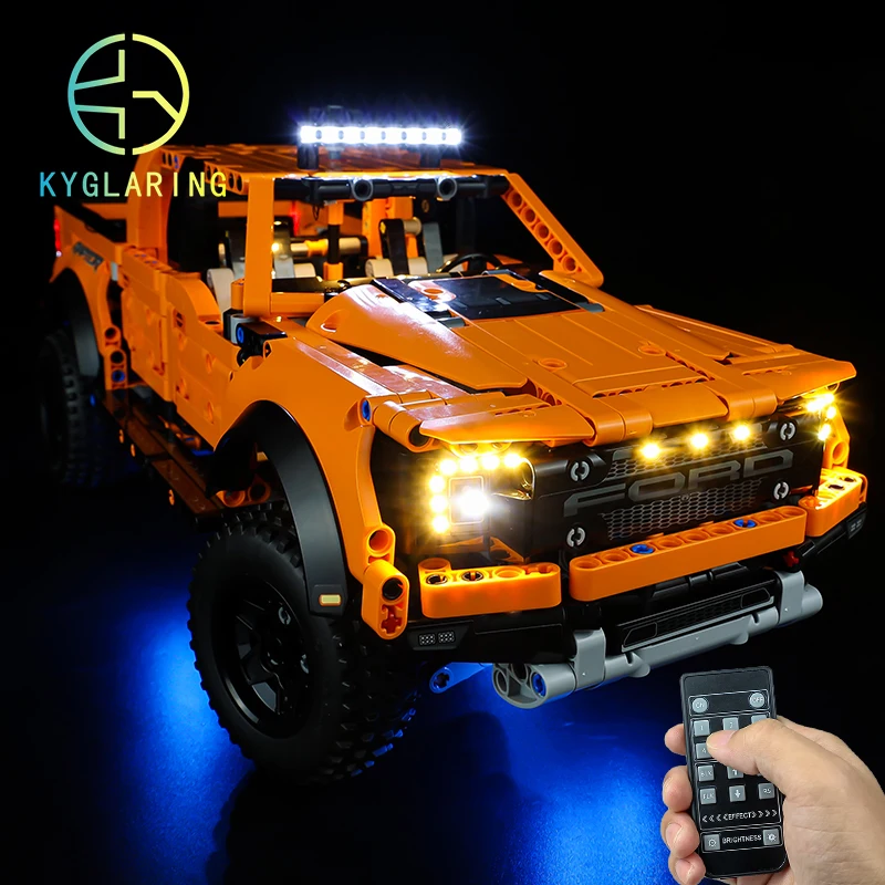 Kyglaring LED osvetlenie sada domácich majstrov pre technické 42126 F-150 Raptor Pickup Blocks Building (vrátane iba svetelnej súpravy)