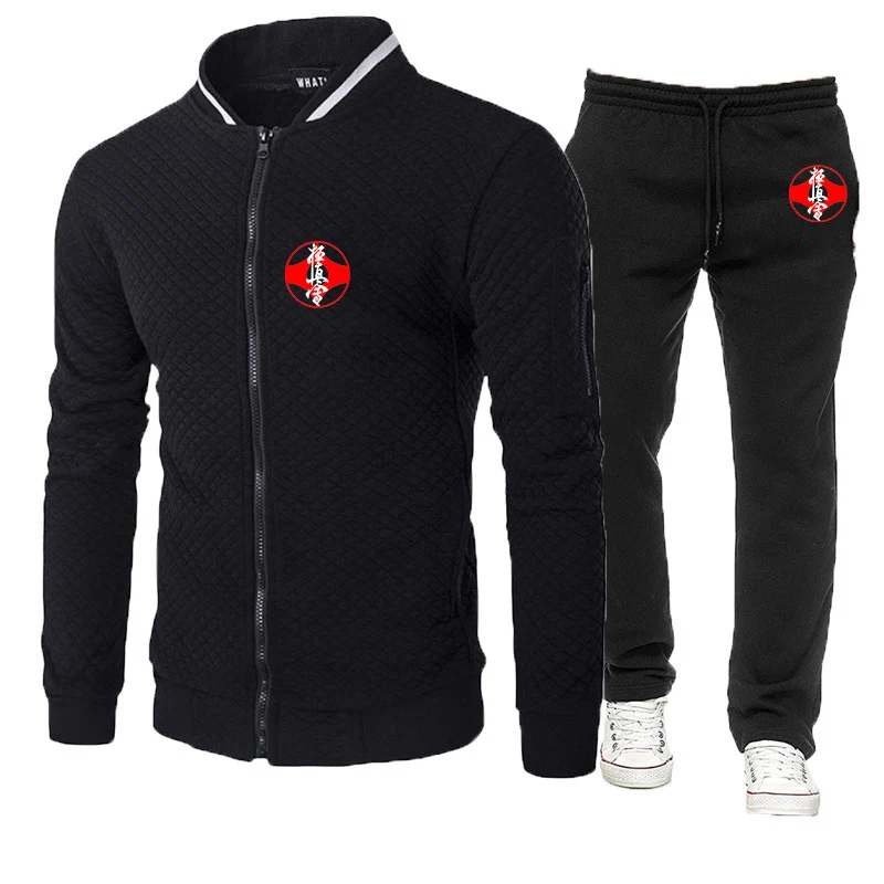Kyokushin Karate 2023 Pánske nové rukávy bavlnené mikiny Harajuku Populárne mikiny tracksuits+nohavice dva kusy obleky