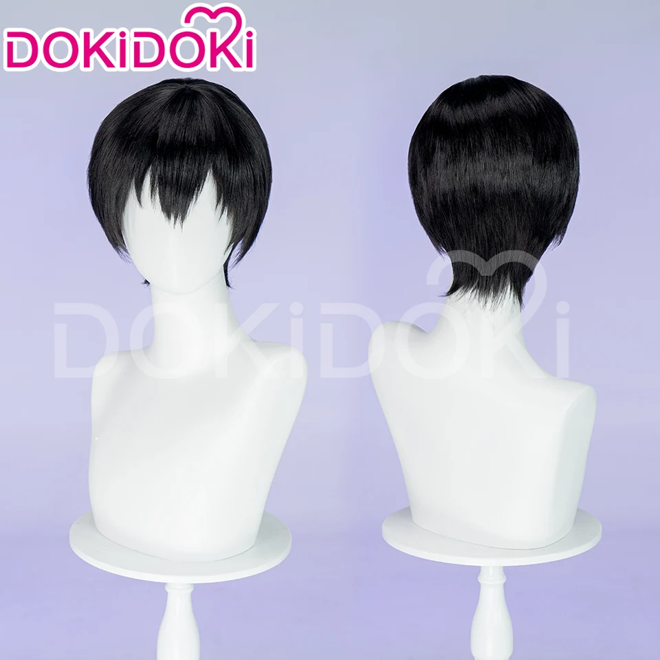 Kyouya Hibari Wig Anime Katekyo Hitman Reborn! Dokidoki muži 32 cm krátke čierne vlasy Kyouya hibari cosplay cosplay free parochňa vianočné