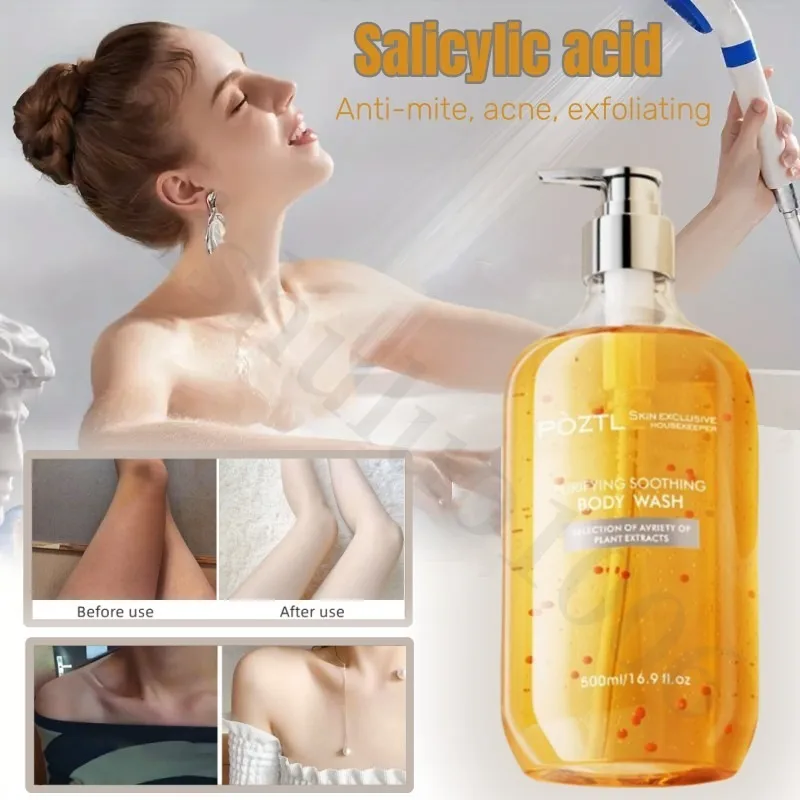 Kyselina salicylová sprchovací gél Zadná akné pena bohaté na hlboké čistenie, vhodné na kuracie kožné vyživovanie bieliacich sprchových gélov