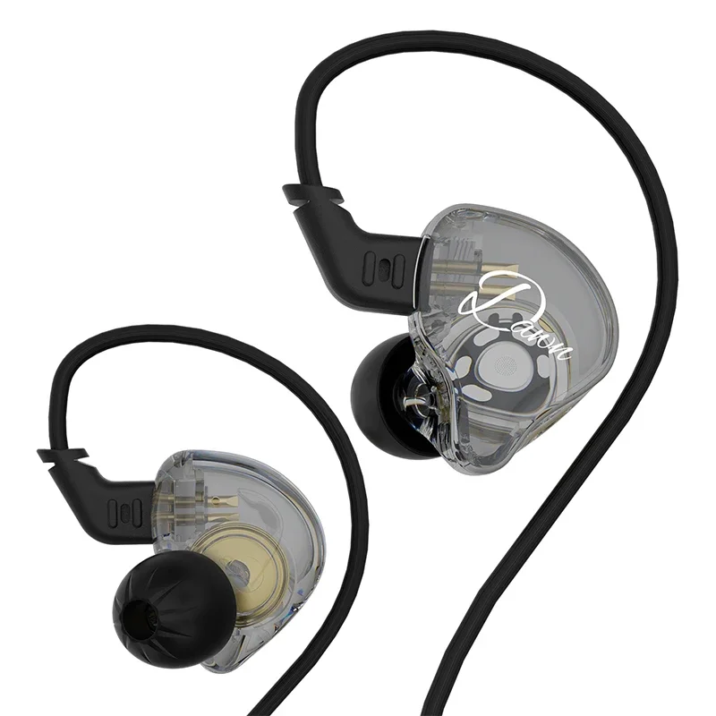KZ Dawn 10 mm s veľkým priemerom Dynamic Dynamic Driver Wired Slúchamy do uší monitor na uši strieborné/OFC plochý vymeniteľný kábel