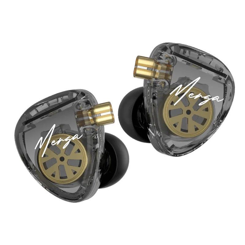 KZ Merga 2DD Dynamické ovládače v ušných slúchadlách štvorkoliek zvukový výstup s vysokým rozlíšením Tuning HIFI hudobné headset káblové slúchadlá