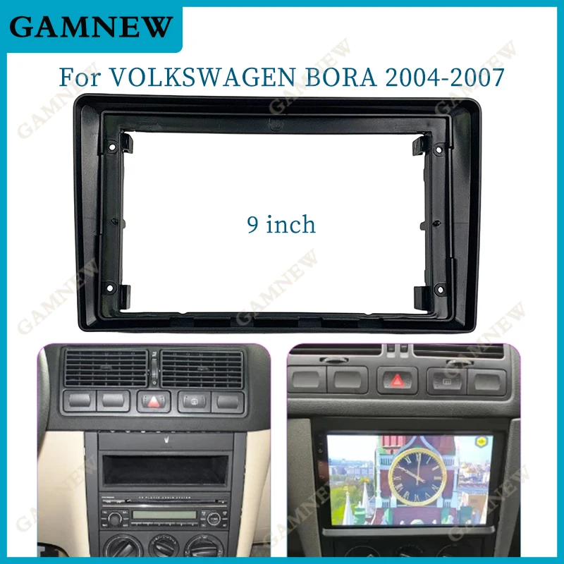 Kábel Fascia Fascia Fascia pre Volkswagen Bora 2004-2007 Android Dashboard Kit s čelnou doskou Fascia Fascia