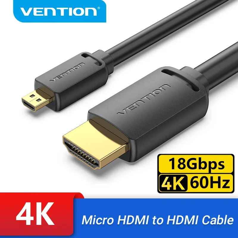 Kábel Micro HDMI na HDMI 4K 60 Hz Mini HDMI Muž na mužský kábel pre GoPro Sony Camera Callphone Tablet Projector HDTV HDMI