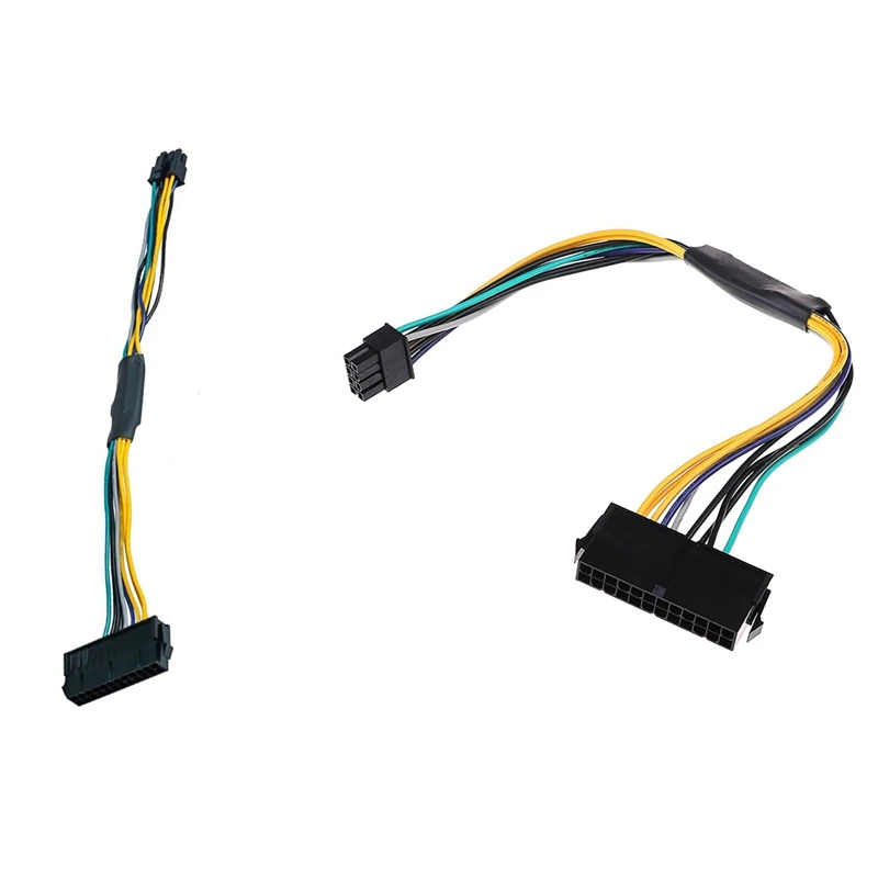 Kábel napájacieho adaptéra s rozmermi 24p až 8p ATX PSU kompatibilný s Dell Optiplex 3020 7020 9020 T1700 pre základnú dosku 30 cm