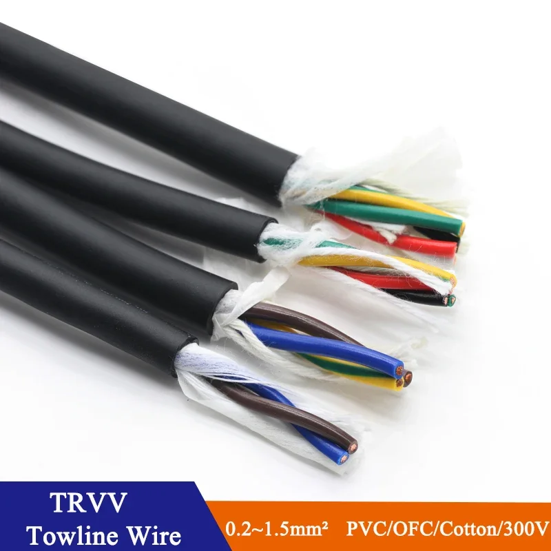 Kábel odolný voči tepla TRVV 0,2/0,3/0,5/0,75/1/1,5 mm² Multikore káblového riadiaceho signálne