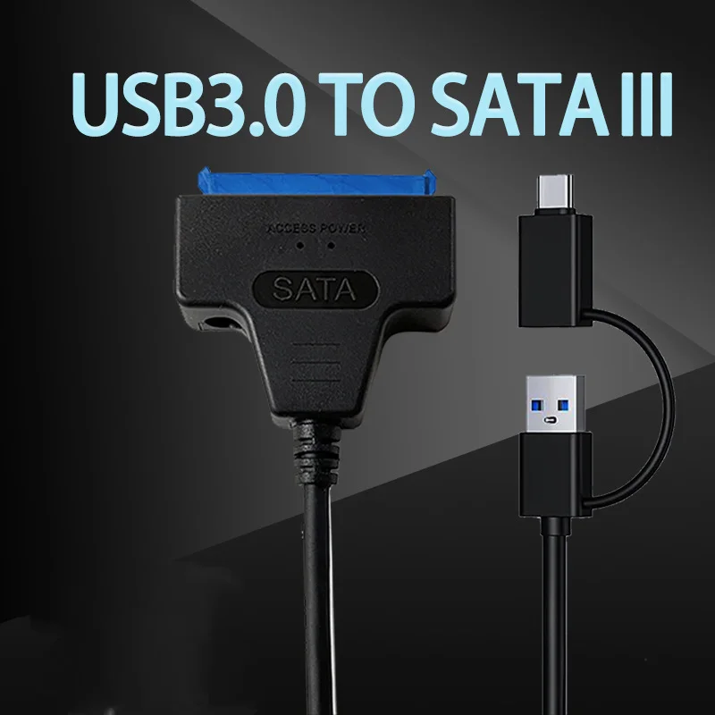 Kábel SATA na USB 3.0/2,0 do 6 Gbps pre 2,5-palcový externý HDD SSD pevný disk SATA III 22 PIN adaptér USB 3.0 na kábel SATA