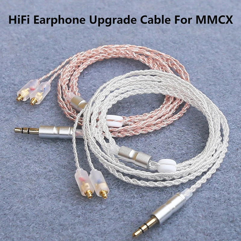 Kábel UPDATE VADLA HIFI MMCX 3,5 mm 1,2 m strieborný jadrový kábel pre Sennheiser IE200/IE300/IE600/IE900/AKG N5005/N30