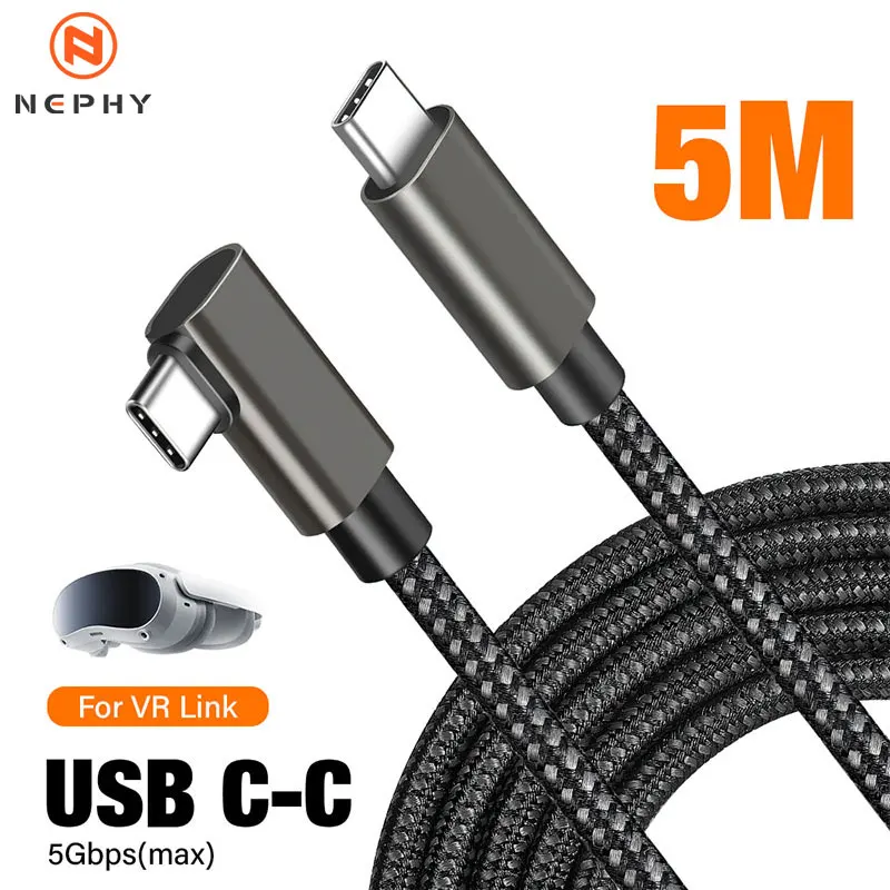 Kábel USB C pre Oculus Quest 2 headset VR Link kábel USB3.2 5 Gbps prenosový kábel USB USB do drôtu typu C pre PC Steam VR 5M