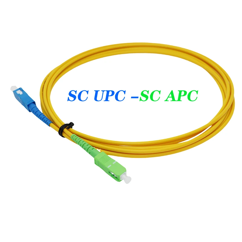 Kábel z kvapky z optických vlákien, jeden režim, prispôsobený patchcord, SC/APC-SC/UPC SX, 1M, 3M, 5 m, 10 m, 15m, 3,0 mm