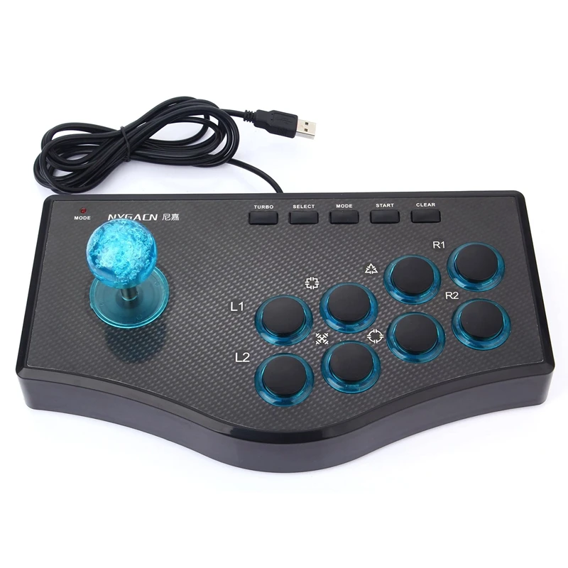 Káblové herné ovládač Game Rocker USB Arcade Joystick USBF Stick for PS3 počítač PC Gamepad Gaming Console-A36G