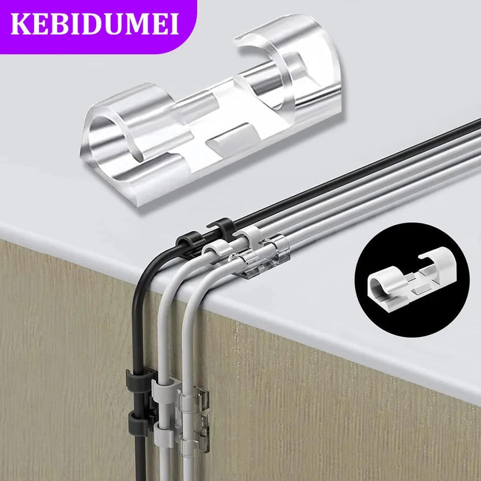 Káblové organizátor Clips na riadenie káblového drôtu Drôta na nabíjanie USB nabíjanie Dátové riadky na bobu
