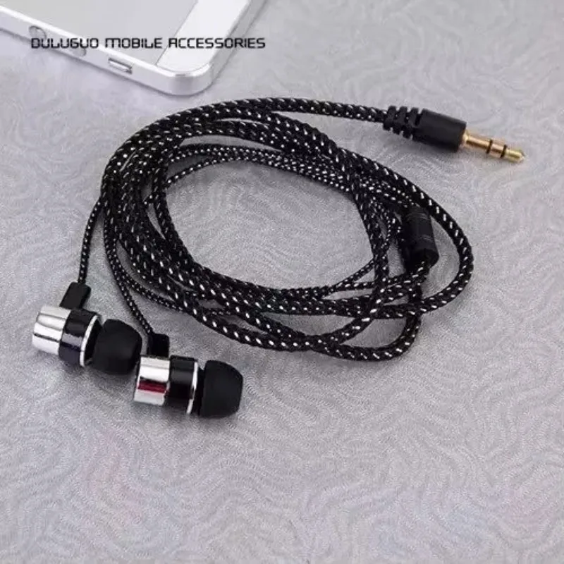 Káblové slúchadlá 2 základné 3,5 mm do uši stereofónne uší mobilné slúchadlá Vynikajúce basové stereofónne efekty Hudobné hry Hudobné hry