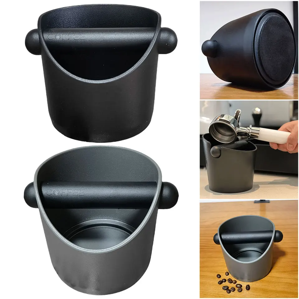 Kávové knock box šok-absorbent grind odpadový kôš s odnímateľným knock bar espresso Grounds Container for Barista Coffee Grind