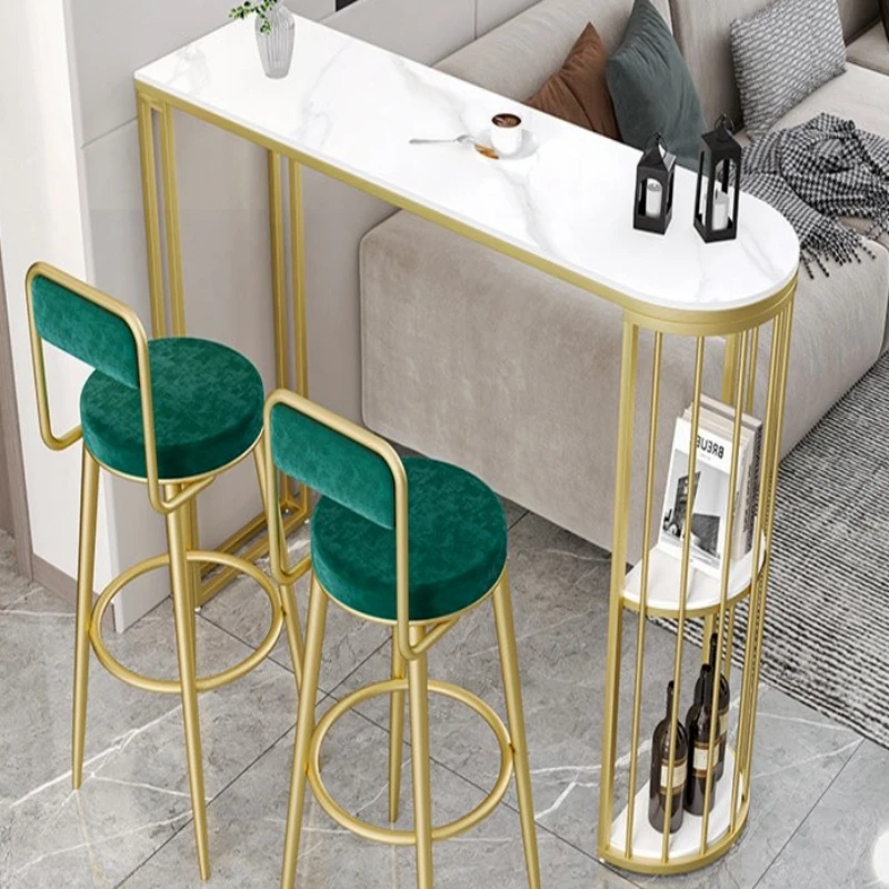 Kávový kuchynský bar stôl s vysokou kávou Raňajky jasný dlhý dlhý moderný barový stôl obývacia izba Mueles de Cocina nábytok domov LJ50BT