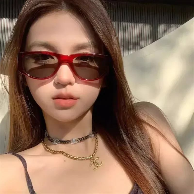 Kórea Cool Cat Eye Slnečné okuliare Ženy Ins Street Shot Sunshade Guelses Dustodope odolné voči vetru jazdecké okuliare UV400 Slnečné okuliare