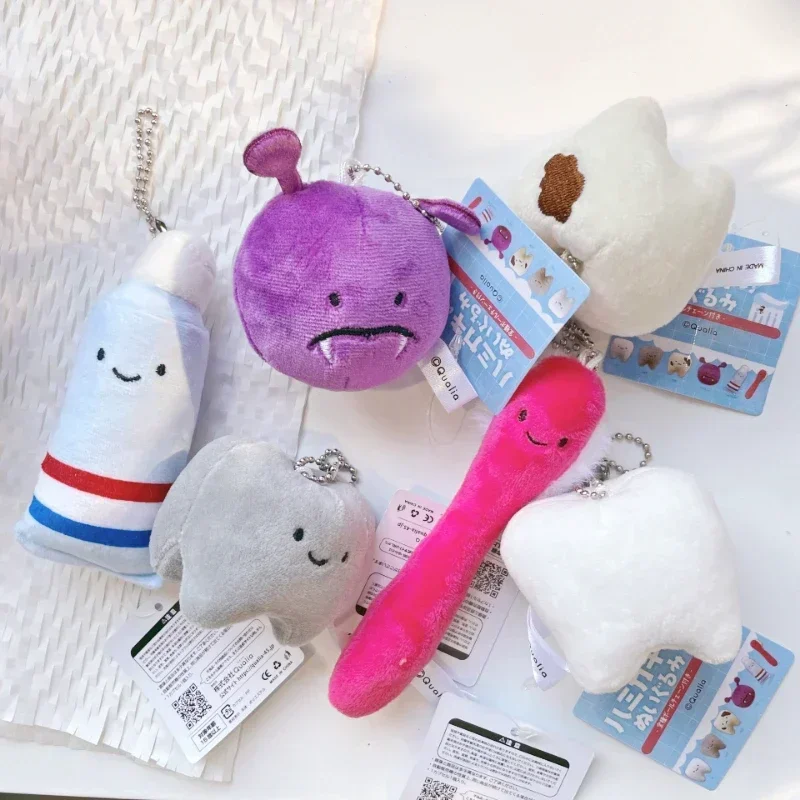 Kórea zub zub výklenok Keychain Dental Health Simulation Plush Dolls Bag zavesenie prívesok zubná pasta zubná kefka Dievčatá Darčeky