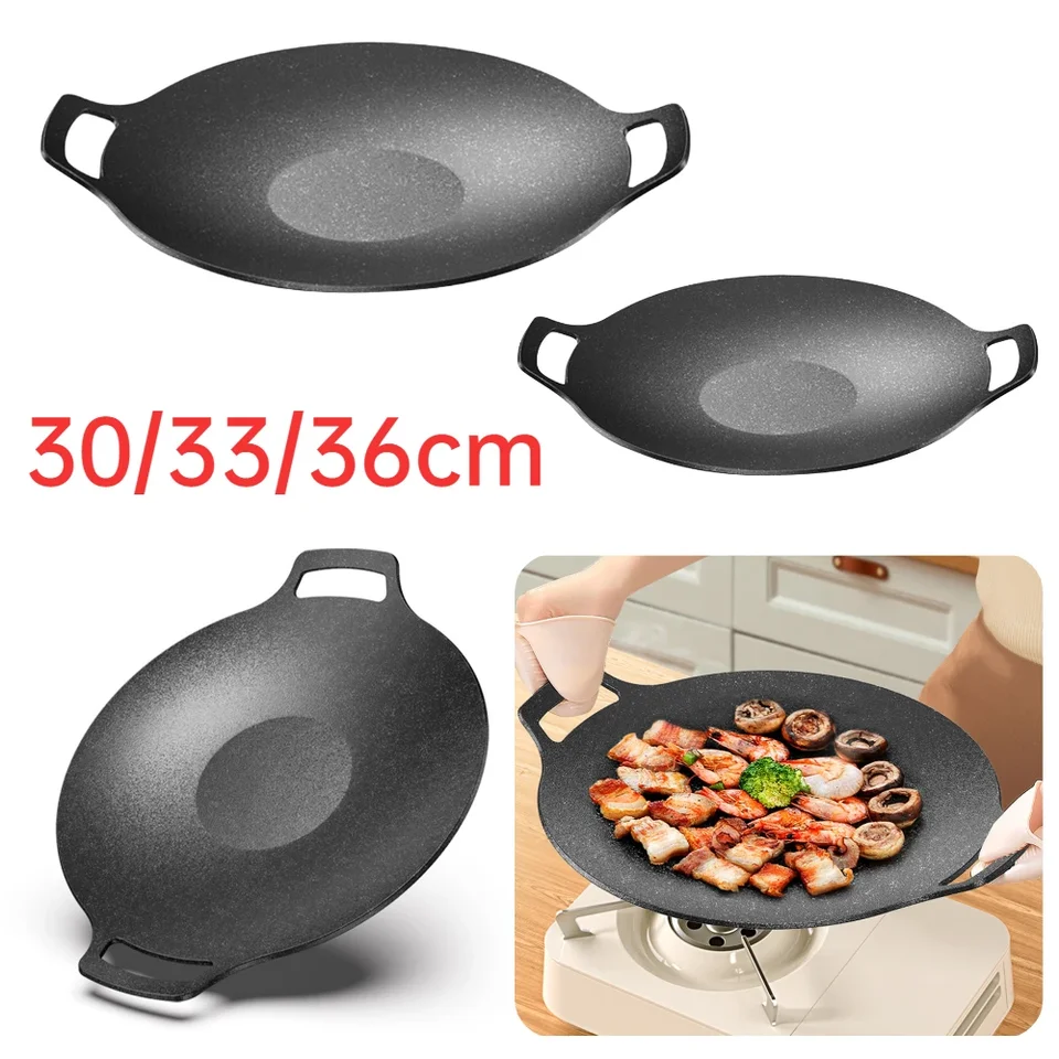 Kórejská grilová panvica vonkajšia grilovacia doska s grilom nelick Platnica Pancake Pan Barbecue Pank na kempovanie pikniku
